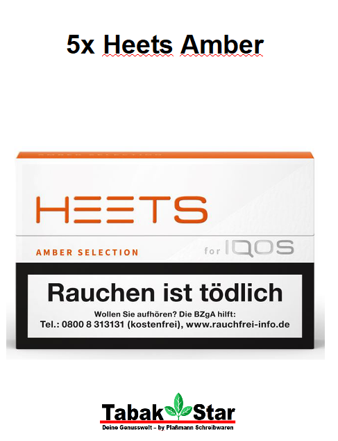 5x Heets von Marlboro für IQOS Amber Label Tabak Sticks 100 Stück, 35,00 €
