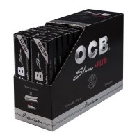 OCB Schwarz Premium Long Slim + Tips 32 x 32 Blatt + Tips...
