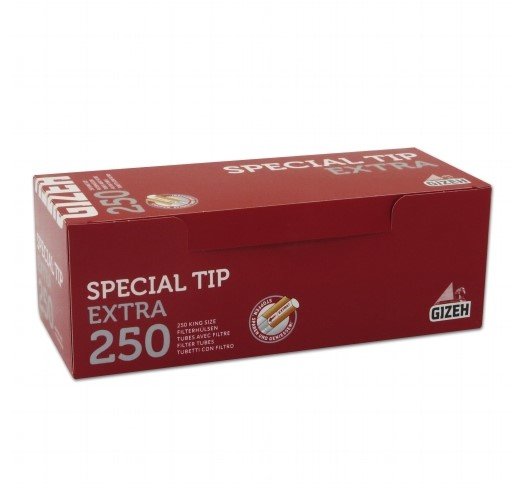 GIZEH Special Tip Extra Hülsen  250 Stück Packung