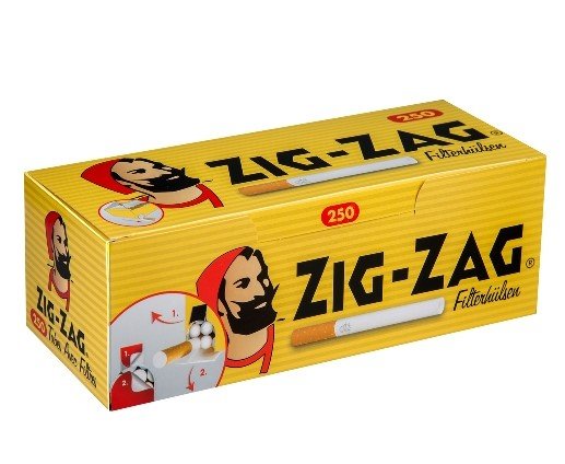 ZIG ZAG Hülsen  250 Stück Packung