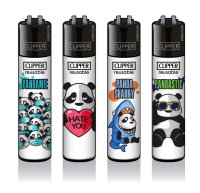 017 Clipper Feuerzeuge: Pandas - 4er Set