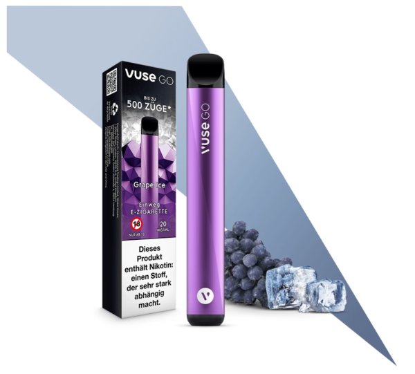 Vuse GO - Grape Ice - Einweg E Zigarette - 20 mg/ml Nikotin - E-Shisha