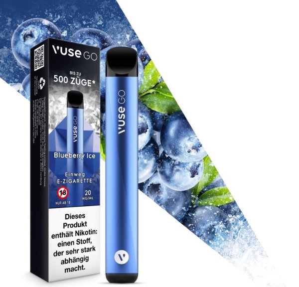 Vuse GO - Blueberry Ice - Einweg E Zigarette - 20 mg/ml Nikotin - E-Shisha